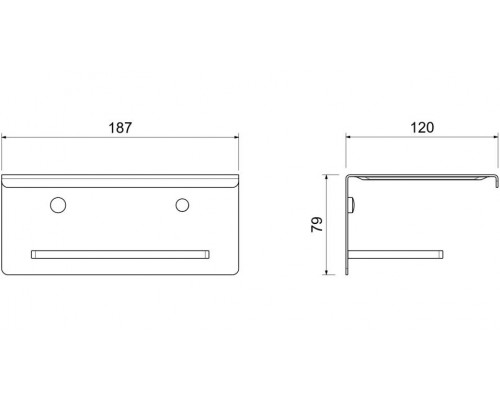 AQ4309CR ЛИБРА бумагодержатель с полкой AQ4309CR