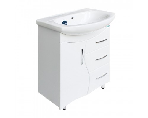 ЛИРА Тумба напольная 611х720х336, бел (подходит умывальник мебельный Лагуна 65) LRSACW65015F1