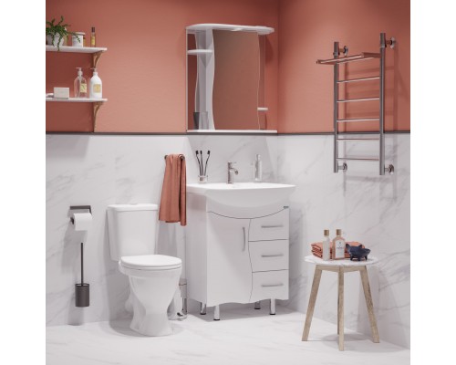 ЛИРА Тумба напольная 611х720х336, бел (подходит умывальник мебельный Лагуна 65) LRSACW65015F1