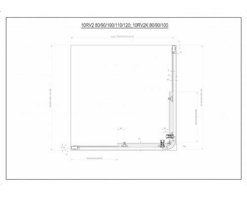 10RV2K-90 блестящий + транспарент, двери душевые (СНЯТА С ПРОИЗВОДСТВА) 1ZJ70C00Z1