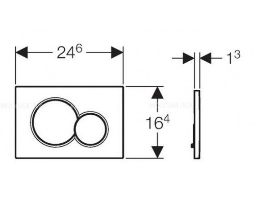 115.770.11.5 Смывная клавиша Geberit Sigma01 для двойного смыва к 111.300/350/361/362/380/390/796, Белый 115.770.11.5