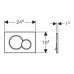 115.770.11.5 Смывная клавиша Geberit Sigma01 для двойного смыва к 111.300/350/361/362/380/390/796, Белый 115.770.11.5