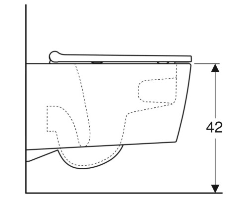 500.202.01.1 Подвесной унитаз Geberit ONE, закрытая форма, TurboFlush, с сиденьем, хром 500.202.01.1