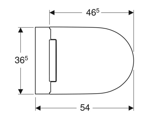 500.202.01.1 Подвесной унитаз Geberit ONE, закрытая форма, TurboFlush, с сиденьем, хром 500.202.01.1