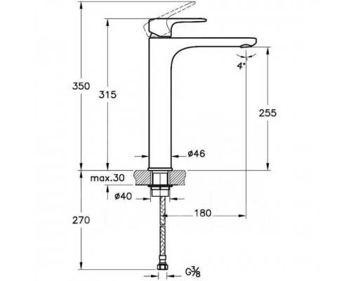 A42707EXP Смеситель Root Round для раковины-чаши, цвет хром A42707EXP