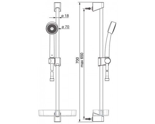520 Apollo душевой гарнитур 520