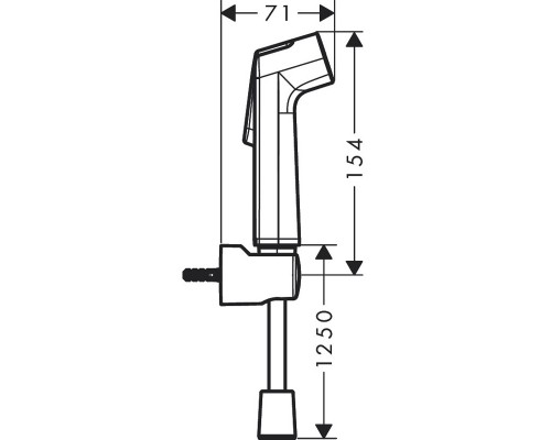 29234000 HG гигиенический ручной душ 1jet S со шлангом 125 см и держателем 29234000