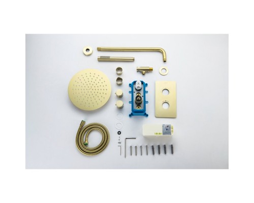 AQ1376BG ЕВРОПА Set 3 в 1 душевой комплект 2 режима, шлиф. золото AQ1376BG