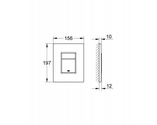 38732GL0 Skate Cosmopolitan Панель смыва для унитаза, холодный рассвет глянец (для Rapid SL и Uniset) 38732GL0