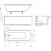 Ванна Лугано прямоугольная 16070 см LUG160-0000001