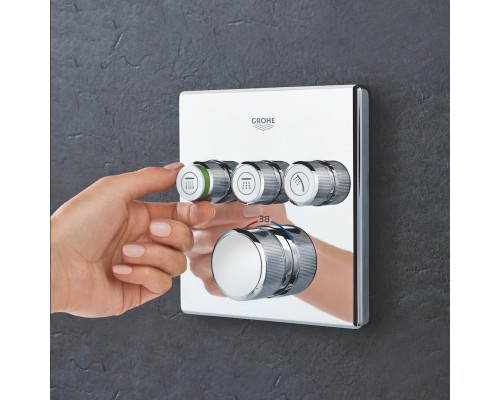 29126000 Grohtherm SmartControl Внешняя часть термостатического смесителя на 3 выхода, хром 29126000