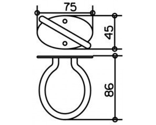 04997010000 UNIVERSALARTIKEL Держатель для фена, справа, хром 04997010000