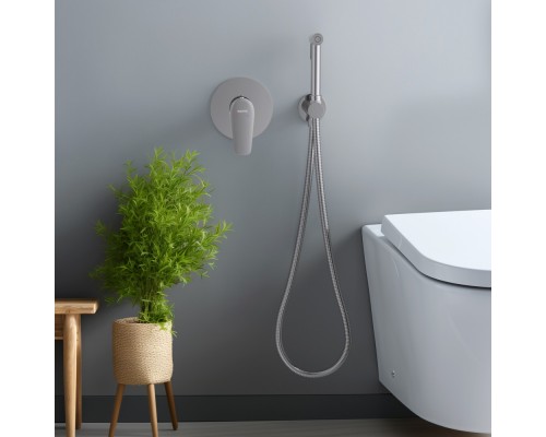 AQ1119CR БЕТТА набор с гигиеническим душем (смеситель + гигиеническая лейка + шланг + шланговое подсоединение с держателем) AQ1119CR