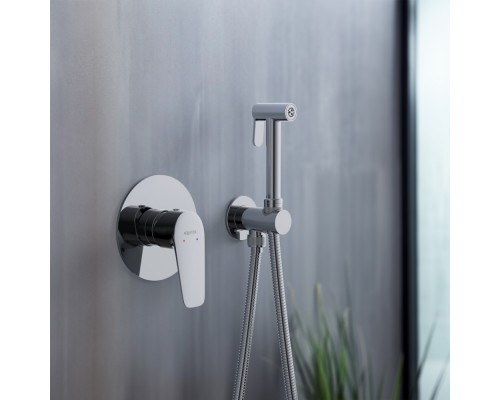 AQ1119CR БЕТТА набор с гигиеническим душем (смеситель + гигиеническая лейка + шланг + шланговое подсоединение с держателем) AQ1119CR