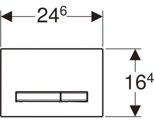 115.788.JM.2 Смывная клавиша Geberit Sigma50 для двойного смыва к 111.300/350/361/362/380/390/796, натуральный сланец Mustang/металлический хромирован 115.788.JM.2