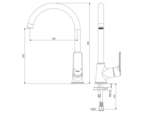 102118888EX LIA смеситель для кухни 102118888EX