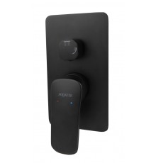 AQ1046MB ВЕГА смеситель для ванны 2 режима (внешняя и скрытая часть), матовый черный AQ1046MB