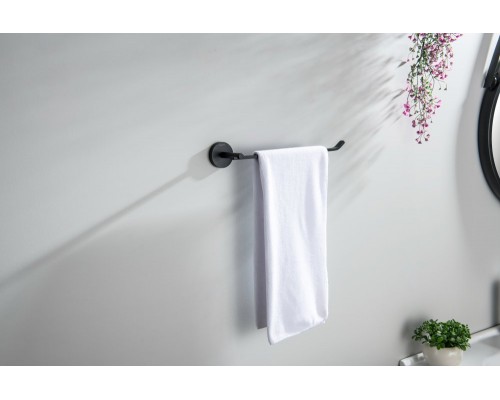 AQ4619MB БЕТТА полотенцедержатель, матовый черный AQ4619MB