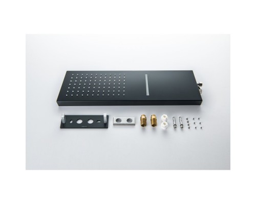 AQ2085MB настенный верхний душ 2 jet 55017030 мм, матовый черный AQ2085MB