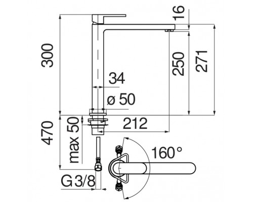 UP94713CR UP смеситель для кухни UP94713CR