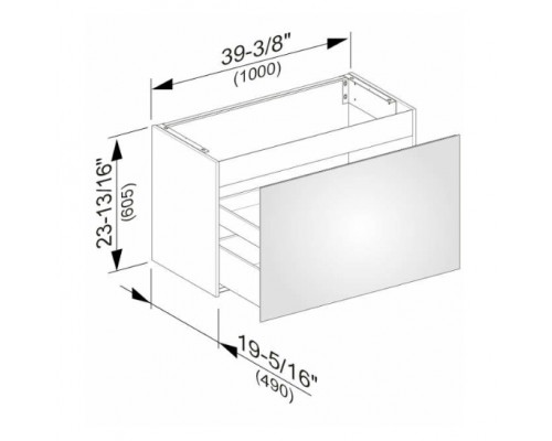32972300000 PLAN Тумба под умывальник 1000x490x605 mm, белая 32972300000