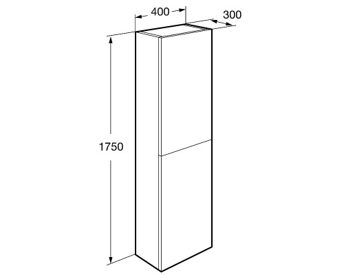 857635512 ONA реверсивная шкаф-колонна 1750 мм, 400x300x1750 мм, светлый дуб 857635512