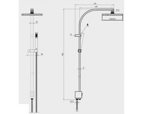 102158012EX TIERA душевая система 102158012EX