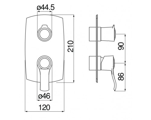 WE81102/SIBR SOFI смеситель для душа( внешняя часть), бронза WE81102/SIBR