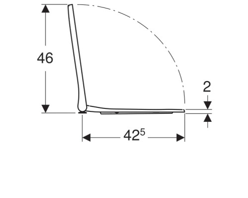500.687.01.1 Smyle Square Сиденье для унитаза Slim, антибактериальное, с механизмом плавного закрывания SoftClose, с быстросъемным креплением 500.687.01.1