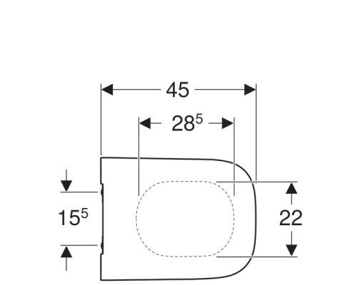 500.687.01.1 Smyle Square Сиденье для унитаза Slim, антибактериальное, с механизмом плавного закрывания SoftClose, с быстросъемным креплением 500.687.01.1