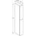 500.638.JK.2 Высокий шкафчик Keramag Acanto, с ящиком для лекарств, 220 x 1730 x 476 мм, как разделитель комнаты, фронтальная часть: лавовое стекло 500.638.JK.2
