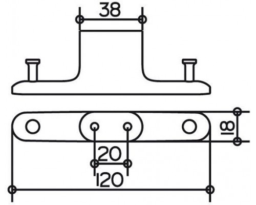 11515010000 EDITION 400 Крючок двойной, хром 11515010000