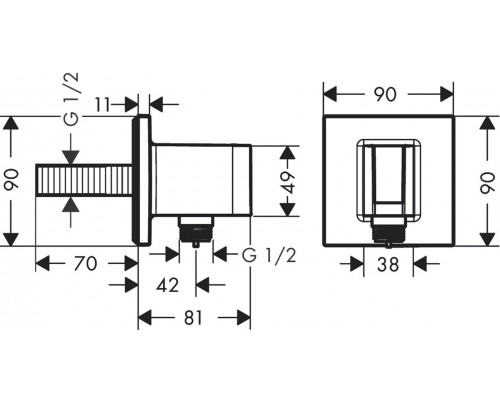 26889000 HG Fixfit E шланговое подсоединение 26889000