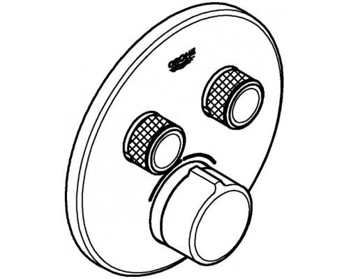 29145000 Grohtherm SmartControl Внешняя часть смесителя на 2 выхода, хром 29145000