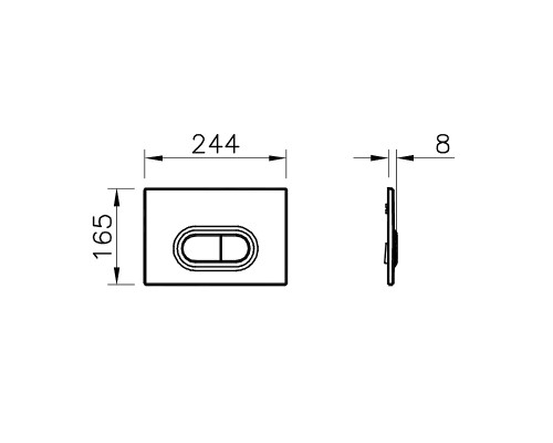 740-0500 Панель смыва Loop, цвет белый глянец 740-0500