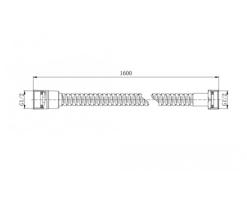 AQ2101CR шланг для душа 160 см нержавейка AQ2101CR