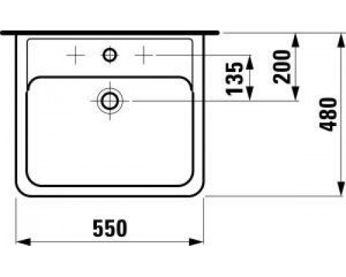 PRO A 1895.1.000.104.1 раковина 55х48 8.1895.1.000.104.1