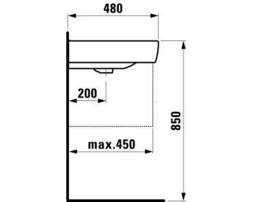 PRO A 1895.1.000.104.1 раковина 55х48 8.1895.1.000.104.1