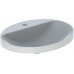 500.726.01.2 Geberit VariForm Раковина встраиваемая в столешницу овальной формы, 60х48 см, с отв. под смеситель, без отв. перелива 500.726.01.2