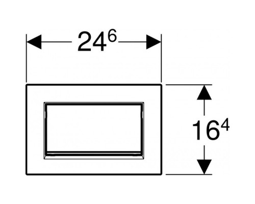 115.893.JT.1 Смывная клавиша Sigma 30 NEW смыв-стоп к 111.300/350/361/362/380/390/796 не оставляет отпечатков пальцев, белый мат/глянц хром/белый мат 115.893.JT.1