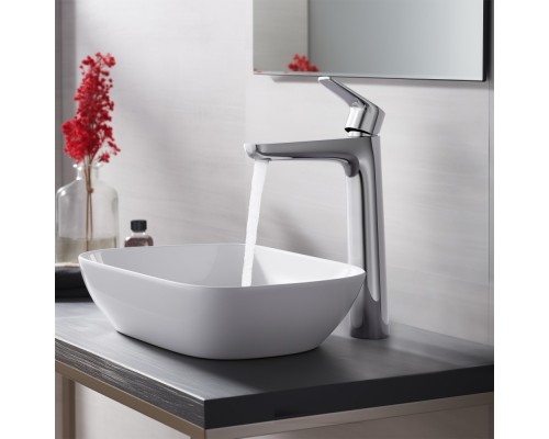 AQ1104CR БЕТТА смеситель для раковины высокий 230, без донного клапана AQ1104CR