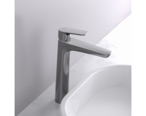 AQ1104CR БЕТТА смеситель для раковины высокий 230, без донного клапана AQ1104CR