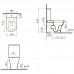 9012B003-7202 Zentrum Унитаз-компакт с сиденьем дюропласт микролифт, 60 см (арматура Siamp (Франция). VitrA 9012B003-7202