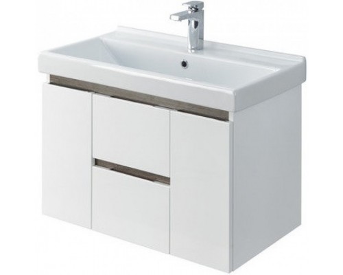 1A2586K0NRC80 Набор: 1A258601NRC80 Тумба-умывальник Рене 80 бел/гр.орех/ 1WH302251 УмывальникМиранда-80  1A2586K0NRC80