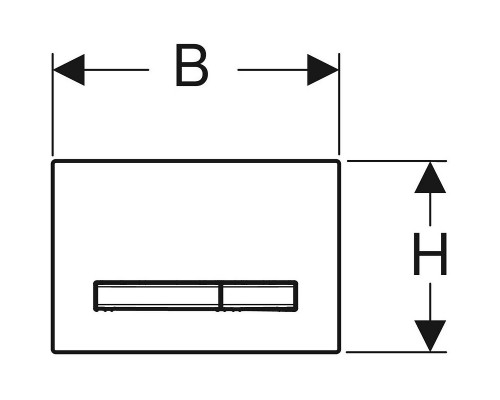 115.788.GH.2 Смывная клавиша Geberit Sigma50 для двойного смыва к 111.300/350/361/362/380/390/796 хромированный, матированный, с легкоочищаемой поверх 115.788.GH.2