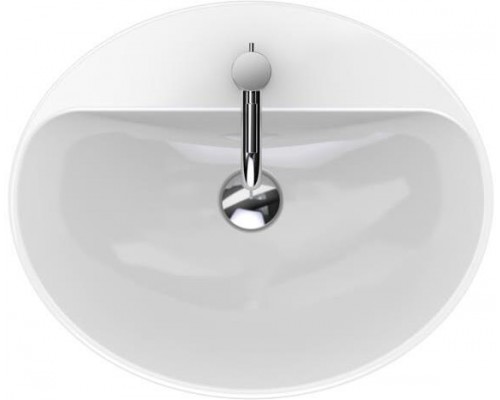 500.720.01.2 Geberit VariForm Раковина встраиваемая в столешницу овальной формы, 55х45 см, с отв. под смеситель, с отв. перелива 500.720.01.2
