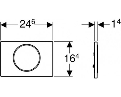 115.758.JT.5 Смывная клавиша Geberit Sigma10 смыв/стоп к 111.300/350/361/362/380/390/796, белый матовый лак, легко чистящееся покрытие/полированное 115.758.JT.5