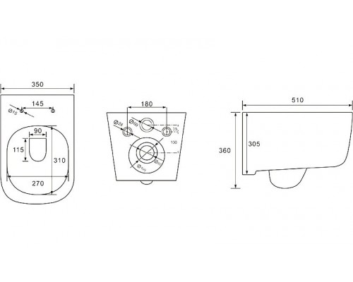 SET AQUATEK ЛУГАНО-014 4в1 (рама AQUATEK Standard INS-0000012+ кркпеж KKI-0000002+клавиша KDI-0000014+унитаз ЛУГАНО AQ2002-00 с тонким сиденьем soft-c SET AQUATEK ЛУГАНО-014 4в1