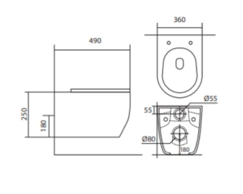 Комплект инсталляции с унитазом AQUATEK ЕВРОПА cm (рама INS-0000012, унитаз AQ1900-00 soft-close) ЕВРОПА cm