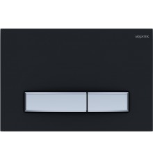 KDI-0000026 (009D-1) Панель смыва Slim Черный матовый (клавиша прямоугольная, никель) KDI-0000026